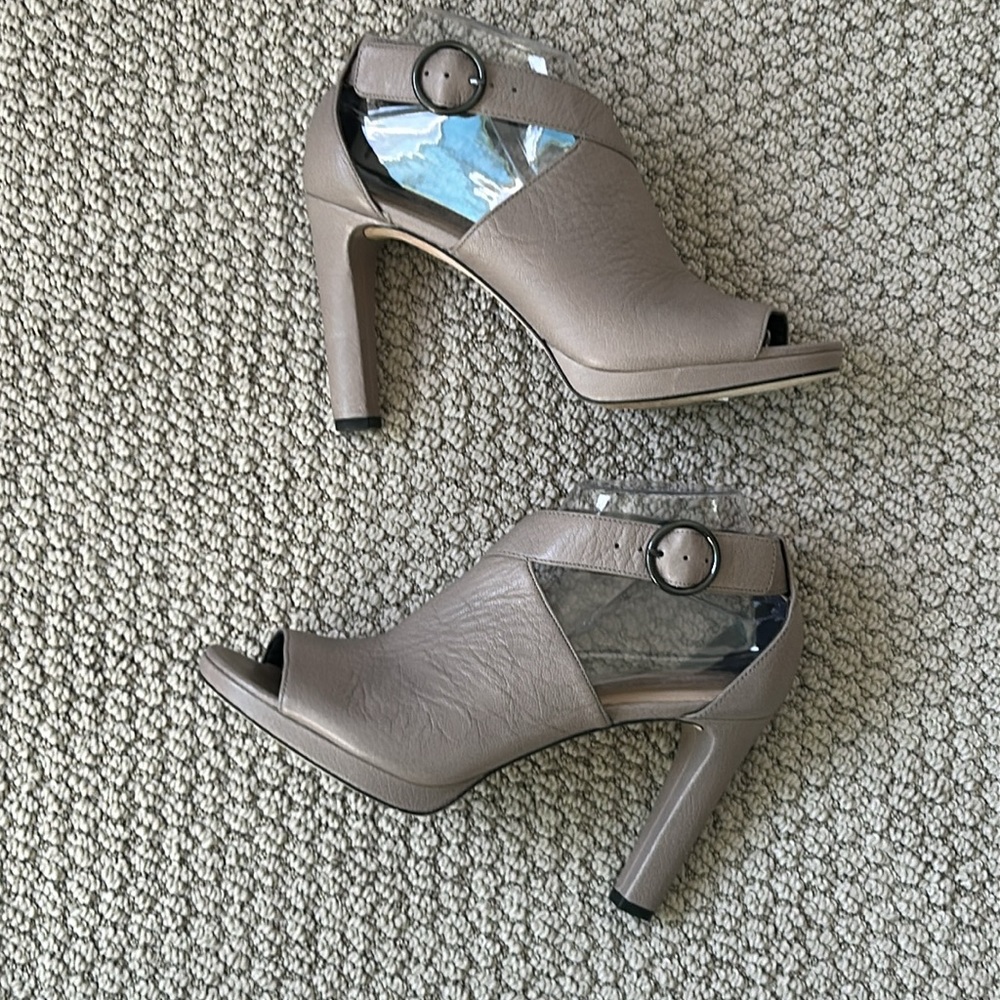 Via Spiga Chic Taupe Open-Toe Heels - Picture 10 of 10